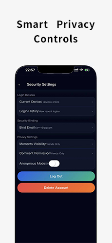QYLEN smart privacy controls screen